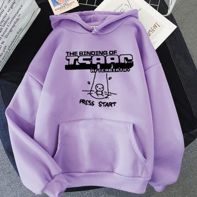 The Binding of Isaac Women for Clothing Original Cartoon Print Letter Patterns Secondary Long sleeve Couples - The Binding Of Issac Store