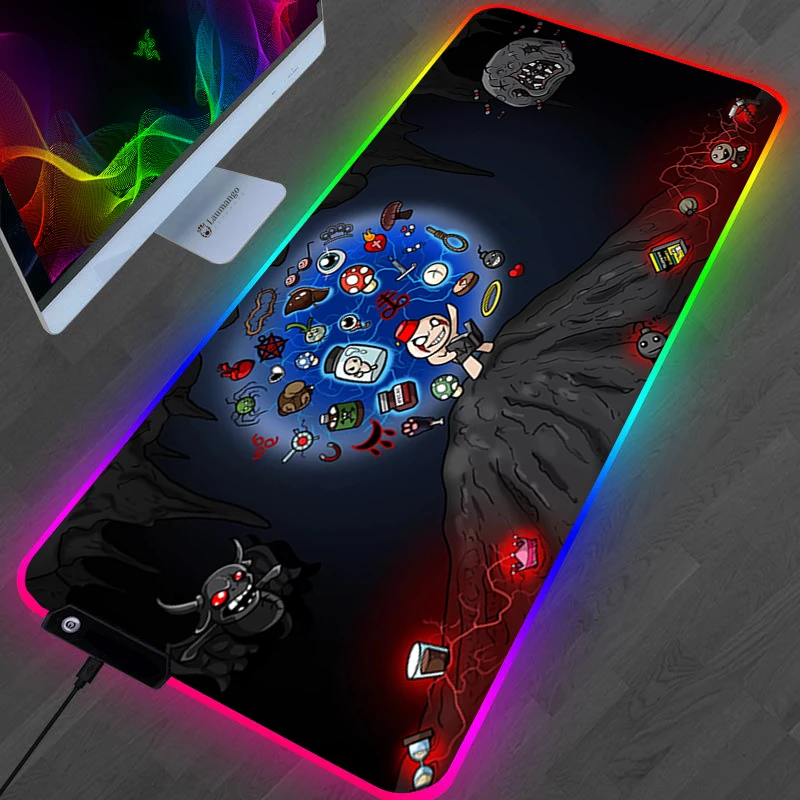 The Binding Of Isaac Mouse Pad Anime Kawaii Gaming Accessories Large Gamer XL Mause Carpet PC 15 - The Binding Of Issac Store