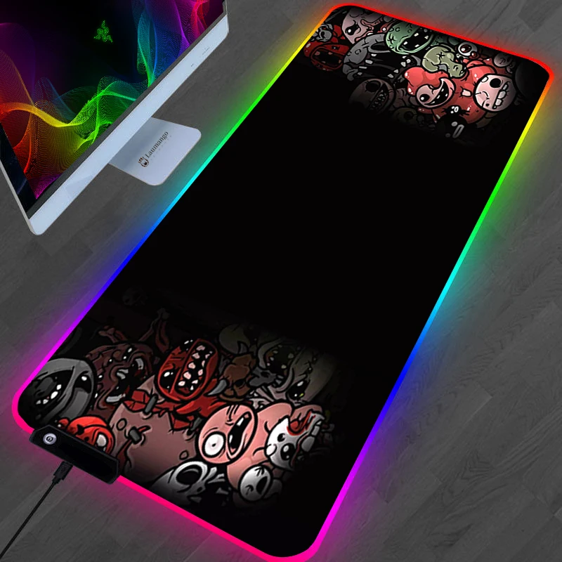 The Binding Of Isaac Mouse Pad Anime Kawaii Gaming Accessories Large Gamer XL Mause Carpet PC 18 - The Binding Of Issac Store
